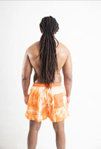 Men’s Creamsicle swim shorts—back view