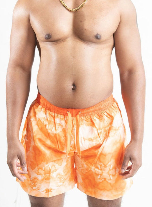 Men’s Creamsicle swim shorts—front view